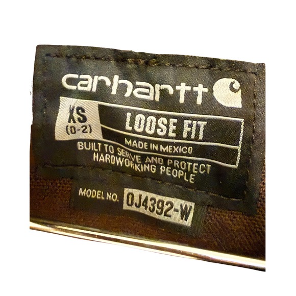 Carhartt Women's XS Loose Fit Sherpa Lined Washed Duck Jacket Dark Brown NWT - Picture 2 of 12